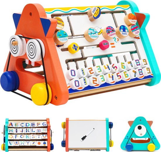 Houten Speelgoed Jeux Bébé An - Montessori Activité Educative Cube Driehoek  Centrum