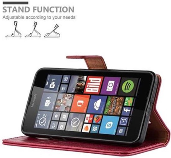 Étui Portefeuille en Tissu Oxford et Cuir PU Compatible avec Nokia Lumia 640, Coque Robuste avec Rabat Magnétique et Fentes Cartes (Gris