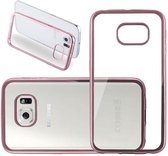 Cadorabo Hoesje geschikt voor Samsung Galaxy S6 EDGE in CHROOM ROSE GOUD - Beschermhoes gemaakt van flexibel TPU Case Cover silicone