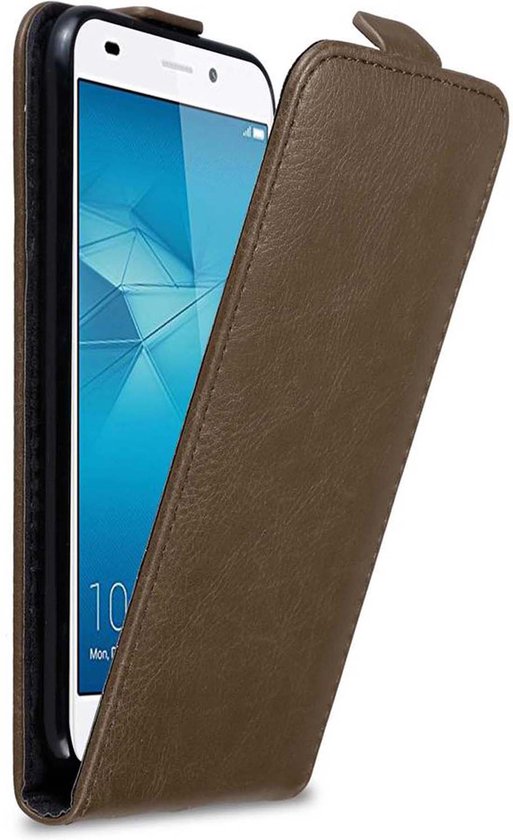 Étui Cadorabo pour Honor 5C en MARRON CAFÉ - Housse de protection au design à rabat Housse avec fermeture magnétique