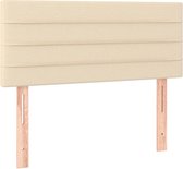 vidaXL - Hoofdbord - 80x5x78/88 - cm - stof - crèmekleurig