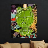 PosterGuru - Canvas Schilderij Teddy Gucci - Graffiti - 100 x 75 cm