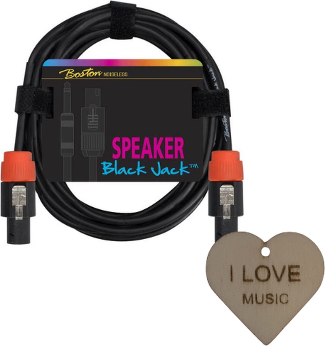 Boston Speakerkabel - Speakon naar Speakon 1.5mm | 2 Meter | Met Specter Sleutelhanger -