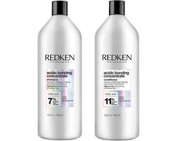 Redken Acidic Bonding Concentrate Shampoo 1000ml + Conditioner 1000ml - Voordeelverpakking