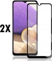 Screenz® - Screenprotector geschikt voor Samsung Galaxy A32 4G - Tempered glass Screen protector geschikt voor A32 4G - Beschermglas - Glasplaatje - 2 stuks