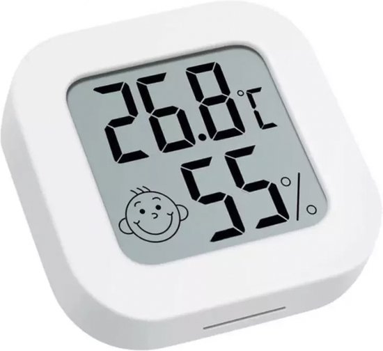 Temperatuur- en luchtvochtigheidsmeter - inclusief batterij - digitale hygrometer, thermometer, temperatuurmeter voor binnen - luchtvochtigheid voor planten digitaal meten