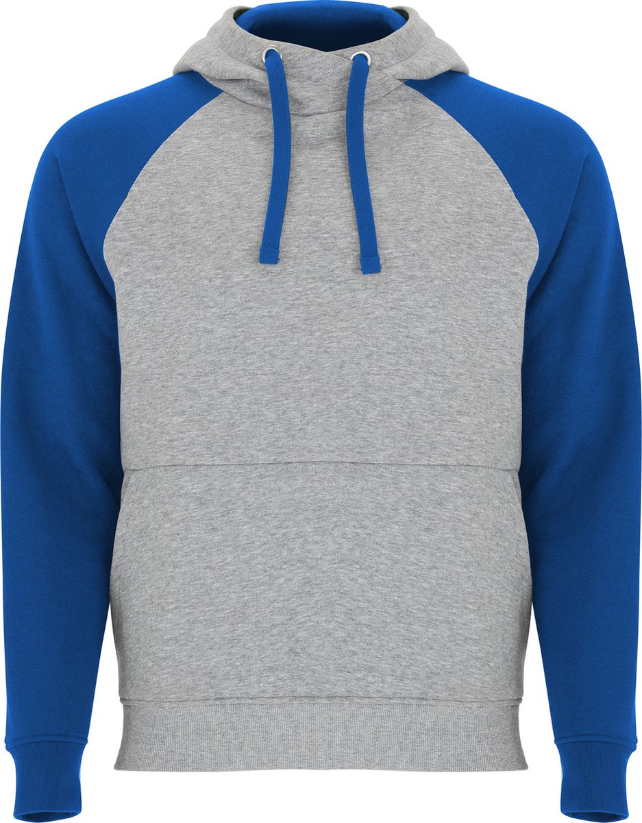 Roly Badet Hooded Sweatshirt RY1058 - Heather Grey 58/Royal Blue 05 - L