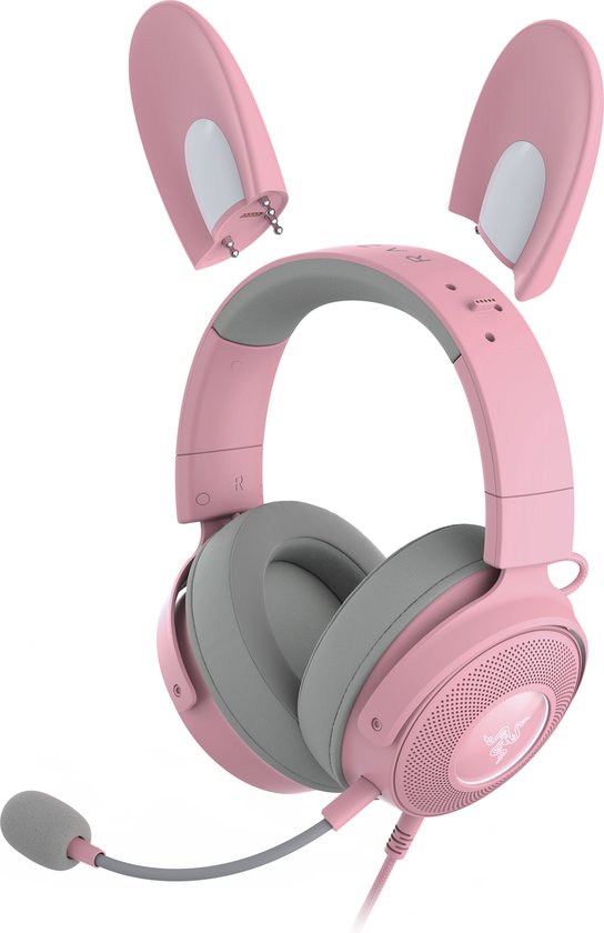 Razer Kraken V2 Pro Kitty Edition - Quartz Gaming Headset - USB
