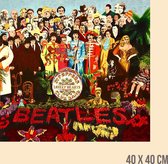 Allernieuwste.nl® Canvas Schilderij Sgt. Pepper's Lonely Hearts Club Band - Beatles - Muziek - kleur - 40 x 40 cm
