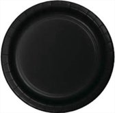 Kartonnen Bordjes zwart 18cm 40st - Wegwerp borden - Feest/verjaardag/BBQ borden / Gebak bordjes maat
