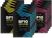 Body & Fit BF10 Sachets de pré-entraînement - Pré-entraînement avec caféine - Blue Ice, Sour Yellow, Red Spice - 12 portions (126 grammes)