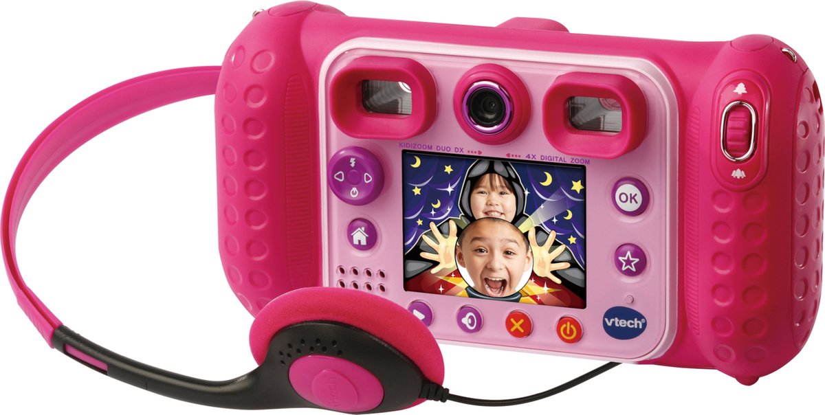 licht Rechtzetten Raad eens VTech KidiZoom Duo DX Camera - Interactief Speelgoedcamera - Roze - 4 tot  10 Jaar | bol.com
