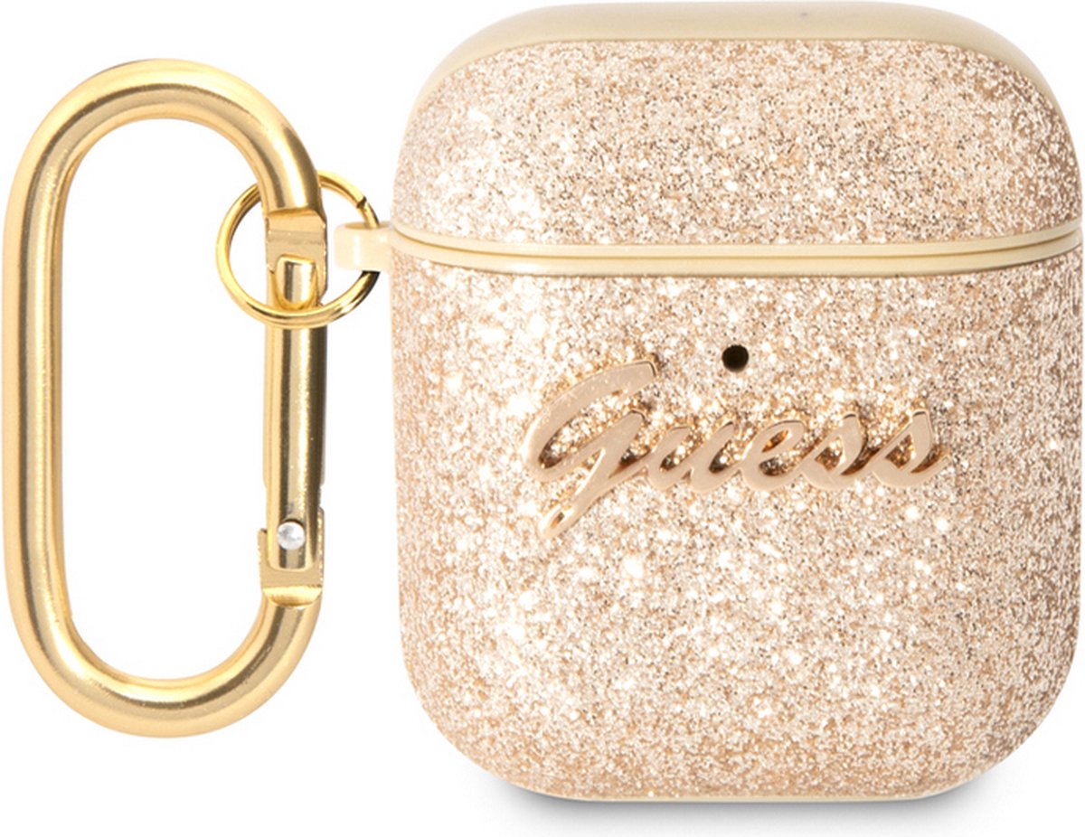 Guess Gitter Flakes Case - Apple Airpods 1 & 2 - Goud