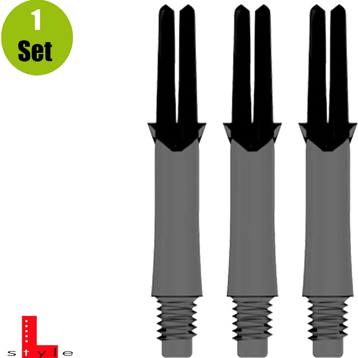 L-Style L-Shaft Locked Straight Clear Black - X-Short 130