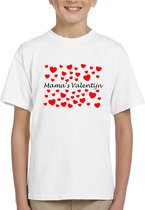 Mama's Valentijn - Kinder T-shirt - Wit - Maat 146/152 - T-shirt leeftijd 11 tot 12 jaar - Grappige teksten - Valentijn Cadeau - T-Shirt cadeau - Teksten - verjaardag - Valentijn