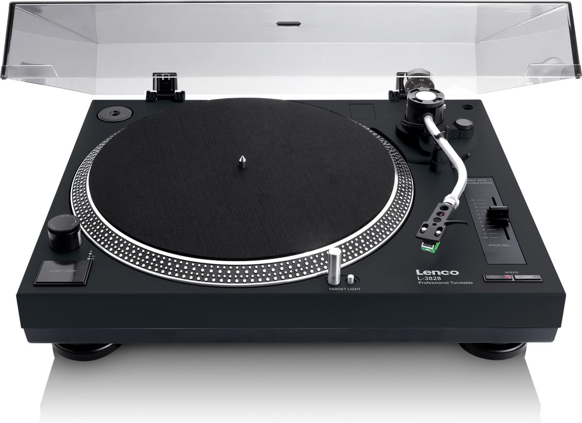 LENCO L-3828BK - Direct aangedreven Platenspeler met USB/PC encoding - Zwart