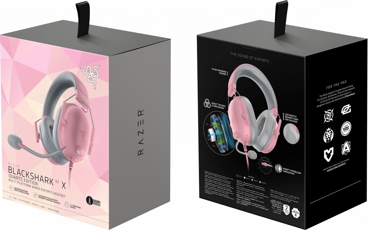 Razer BlackShark V2 X - Casque Gaming Esports Avec Micro - 50mm Drivers, Réduction Bruit - PC/PS4/Xbox