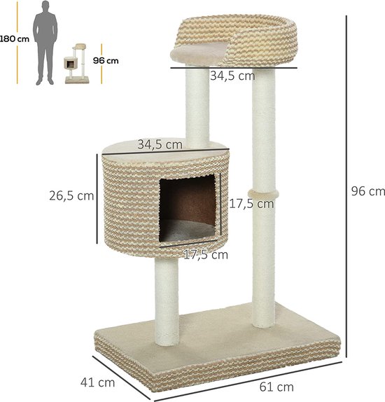 griffoir pour chat / grand arbre d'escalade - maison de jeu pour chats / maison de jeu pour chats