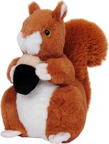 Eekhoorn (Bruin/Wit) Pluche Knuffel 25 cm {Dierentuin/Boerderij | Speelgoed Dieren Knuffeldier Knuffelbeest voor kinderen jongens meisjes | Squirrel Animal Plush Toy}