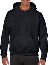 Gildan Hooded Heavy Blend Sweater Zwart L