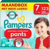 Pampers Premium Protection Pants Maat 7 - 123 Luierbroekjes - 17kg+ Maandbox