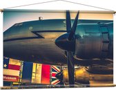 WallClassics - Affiche Textile - Côtés d' Avions - 120x80 cm Photo sur Textile