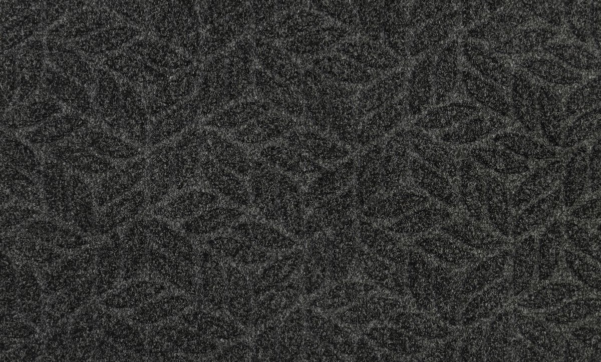 Kleen-Tex DUNE Leaves Dark Grey - Kleen-Tex - 45 x 75 cm Donker Grijs