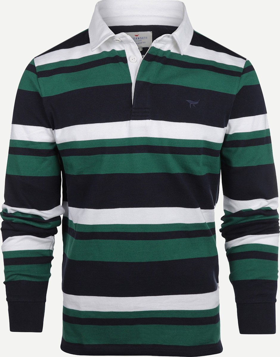 Amagansett Lente/Zomer 2023 Stripe Rugby Mannen - Regular fit - Organic Cotton - Blauw (L)