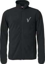 Clique Security / Beveiliging kleding: Micro Fleece vest Heren Zwart met Borstlogo (V-tje) en Ruglogo (SECURITY) - Maat M - VOOR PROFESSIONALS