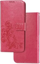 Hoesje geschikt voor OPPO A94 - Bookcase - Pasjeshouder - Portemonnee - Bloemenprint - Kunstleer - Roze