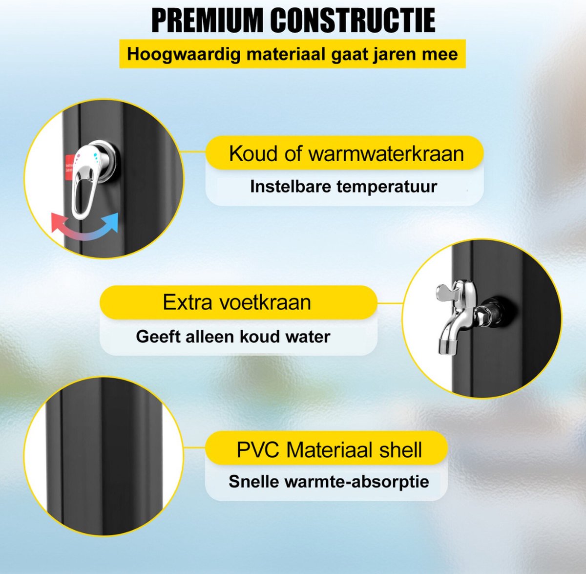 Bolture Buitendouche Zonneenergie Solar Tuindouche Solar Douche