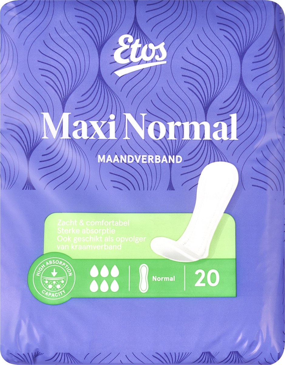 Etos Maandverband - Maxi - Normaal - 12x20 stuks - voordeelverpakking |  bol.com