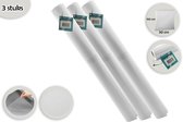 Anti-slipmat wit 50 x 150 - 3 stuks in de verpakking - Voor keuken en diversen - Keukenlade beschermer of ondertapijt beschermer - Mat voor bescherming - Antislip kast - Anti slip mat - Lade bescherming - Badkamer