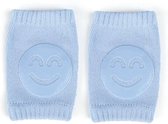 Baby Kniebeschermers - Kruipen - Smiley - Blauw - Baby kniepads - Unisex - One size - Love gifts