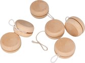 Houten yo-yo - set van 6 stuks