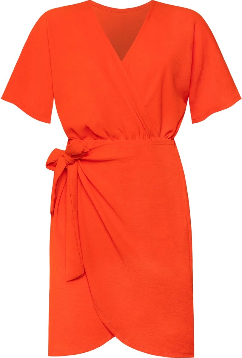 Nikki Bow Dress Orange Size XL