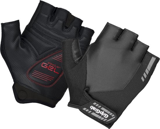 Foto: Gripgrab progel padded korte vinger zomer fietshandschoenen zwart unisex maat xl