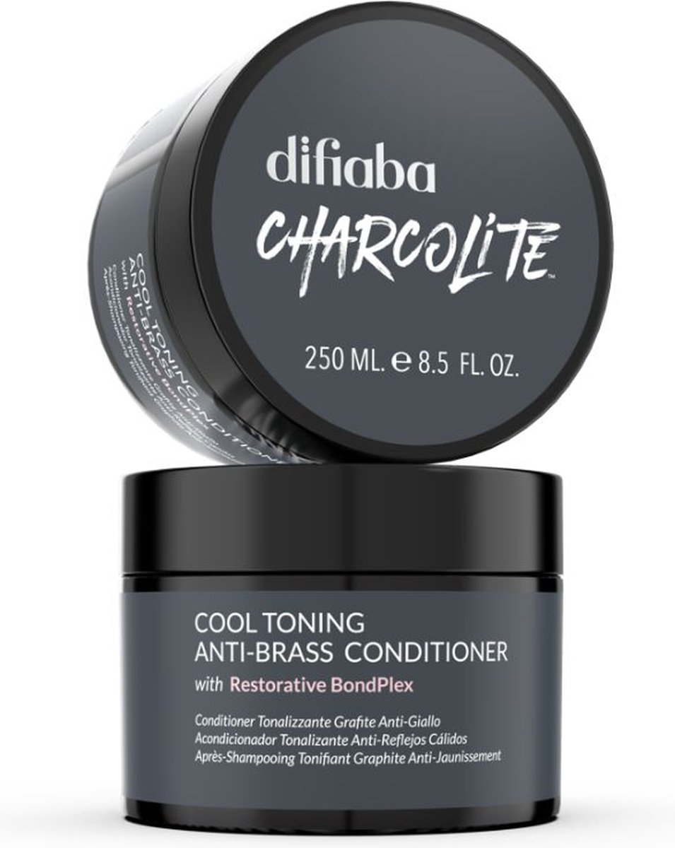Difiaba Charcolite Cool Toning Anti-Brass Conditioner 250ml - vrouwen - Voor - Conditioner voor ieder haartype
