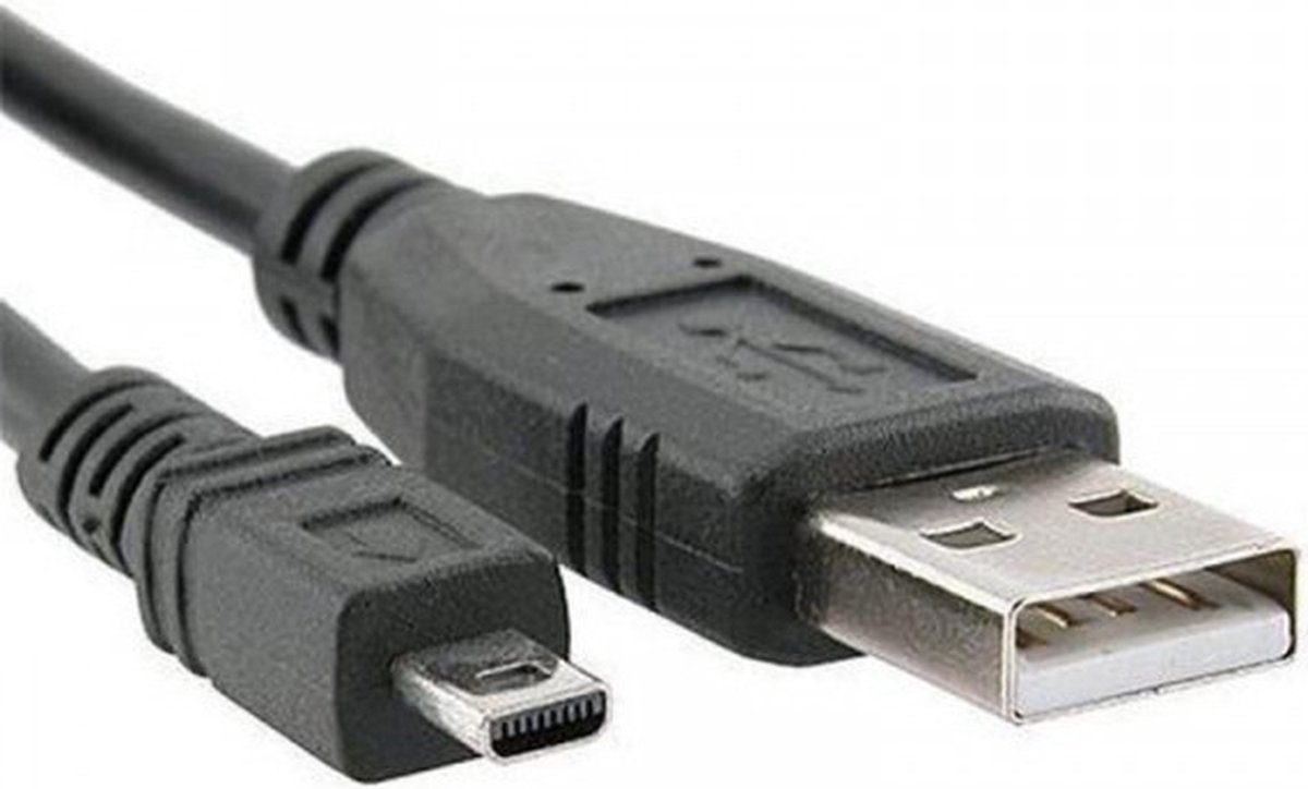 USB 8-Pins Aansluitkabel voor - Fuji, Casio, Panasonic, Pentax en Samsung Camera's
