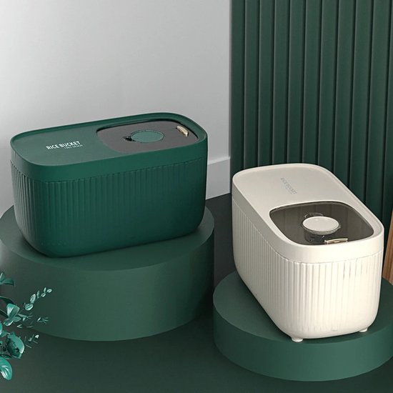 Groene Rijst Container - 5KG - Rijst Emmer - Rijstopslag ...