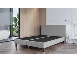 Boxspring Zonder Matras Fleur - 180x200 cm - Stof Grijs