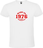 T-Shirt Wit avec Image « Made in 1976 / 100% Original » Rouge Taille XXXXXL