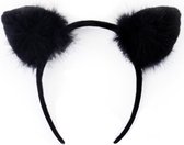 Diadème chat noir - bandeau oreilles bas oreilles chat oreilles chat noir