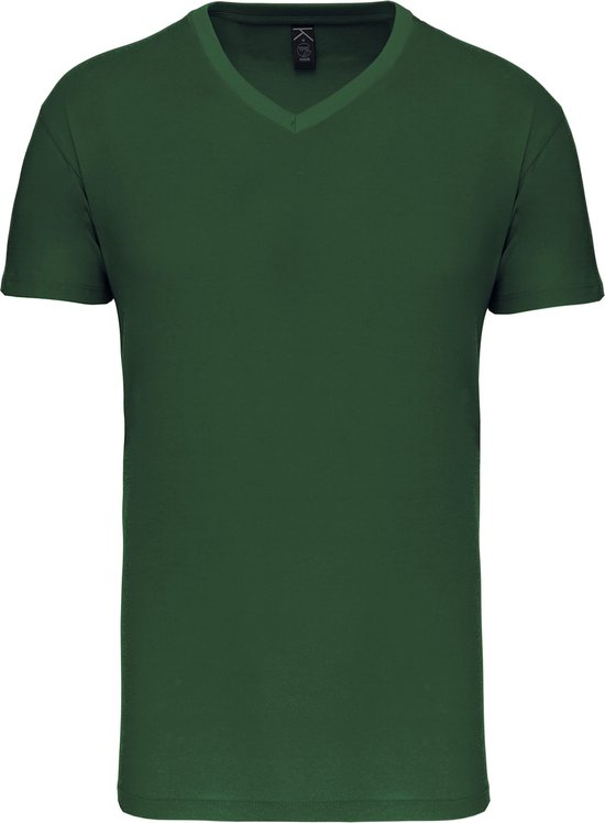 Forest Green T-shirt met V-hals merk Kariban maat M