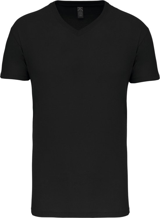 Zwart T-shirt met V-hals merk Kariban maat 5XL