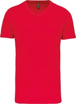 Rood T-shirt met V-hals merk Kariban maat S