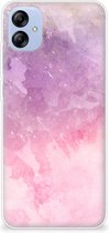 Telefoonhoesje Geschikt voor Samsung Galaxy A04e Silicone Back Cover Pink Purple Paint