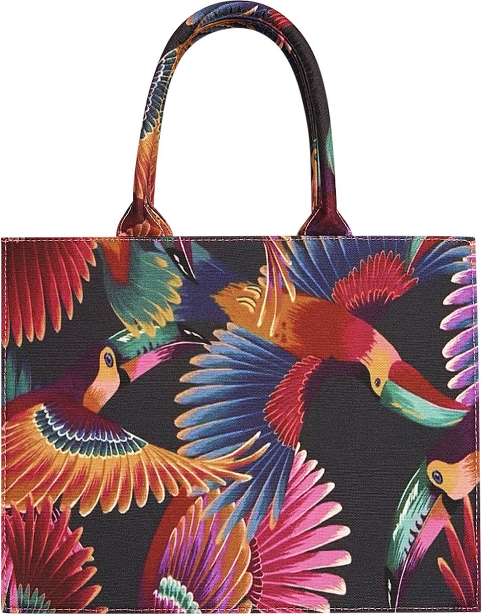 Shopper - Luxe Tas - Colorful Birds - Groot Formaat