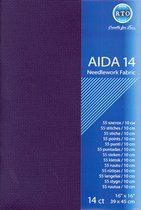 Borduurstof AIDA donkerblauw - RTO - stuk van 39 x 45 cm