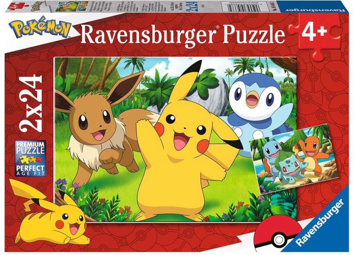 Ravensburger Puzzel - Pikachu en zijn Vrienden. 2x24st.